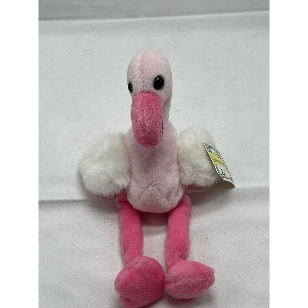 VTG A&A Inc Velveteenie Collectibles Pink Flay Flamingo 9" Plush Stuffed Animal